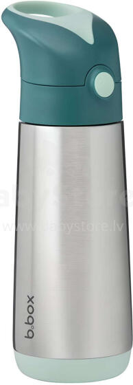 B.Box Insulated Bottle Art.BB500107 Emerald Термобутылка с силиконовой соломкой,500мл