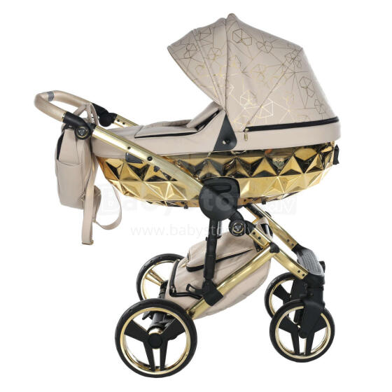 Junama Heart Art.HT-07 Beige Gold Bērnu universālie ratiņi (rati) 2 vienā