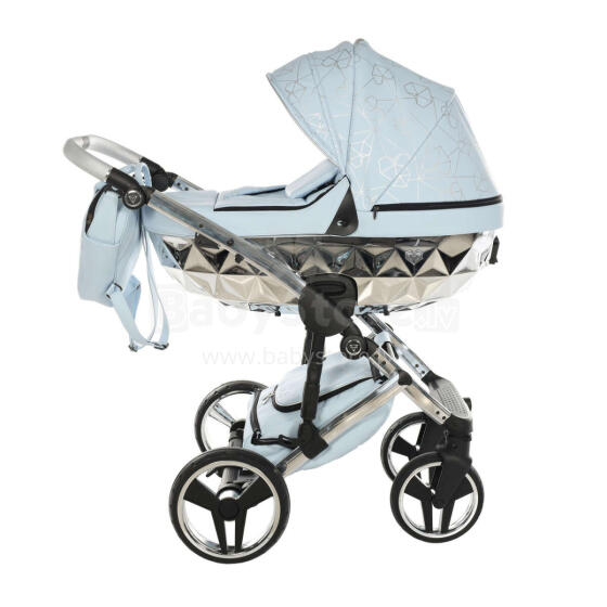 Junama Heart Art.HT-08 Blue Silver Baby universal stroller 2 in 1