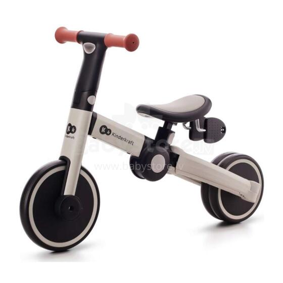 Kinderkraft Tricycle 4Trike Art.KR4TRI22GRY0000 SILVER GREY Складной трехколесный велосипед/бегунок 3 в 1