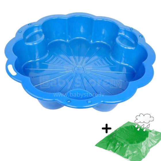 3toysm Art. 69483 Sandpit Big daisy blue with cover Smilšu kasti ar pārklājumu