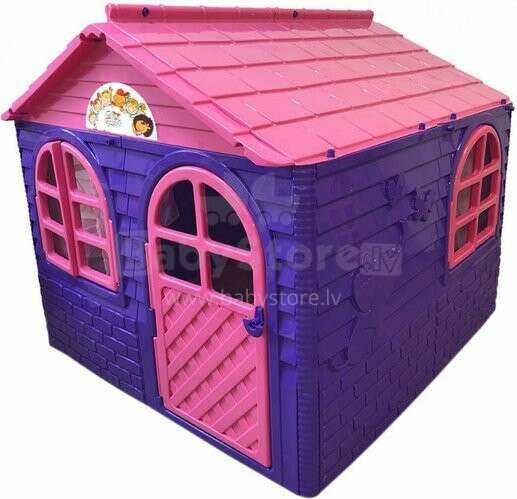 3toysm Art.301 Children's playhouse with curtain rods and curtains pink-purple Домик для детей