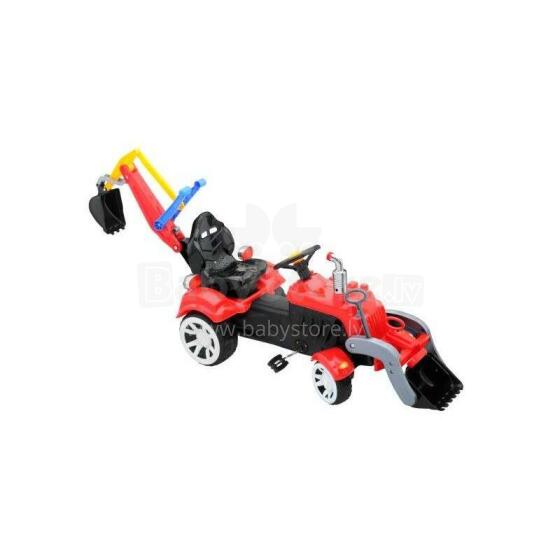 3toysm Art.TR4 Inlea4Fun Excavator with front loader red Фронтальный погрузчик-экскаватор
