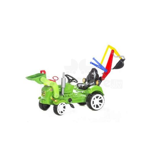 3toysm Art.TR4 Inlea4Fun Excavator with front loader green Фронтальный погрузчик-экскаватор