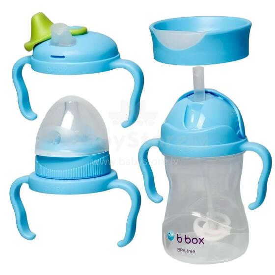 B.box Bottle Set Art.BB00494 Bērnu pudele ar maināmiem uzgaļiem 240 ml.