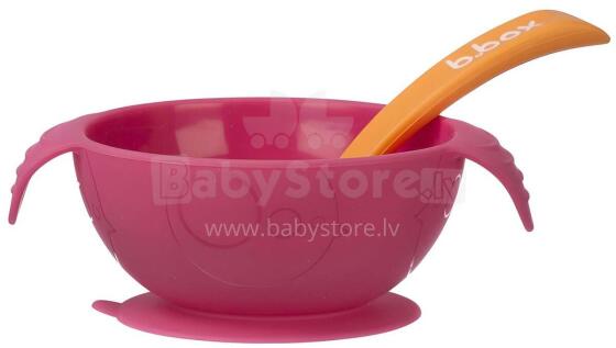 B.box Silicone Bowl Art.BB00471 Глубокая Тарелочка на присоске с ложечкой