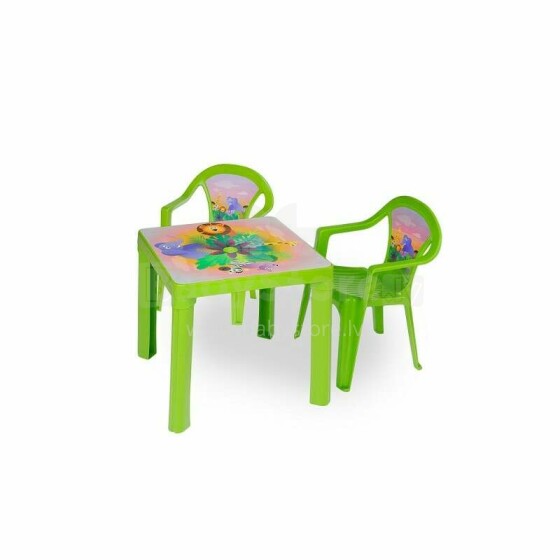 3toysm Art.ZMT set of 2 chairs and 1 table green комплект из 2 стульев и 1 стола