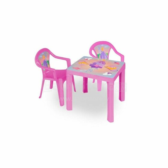 3toysm Art.ZMT set of 2 chairs and 1 table pink комплект из 2 стульев и 1 стола