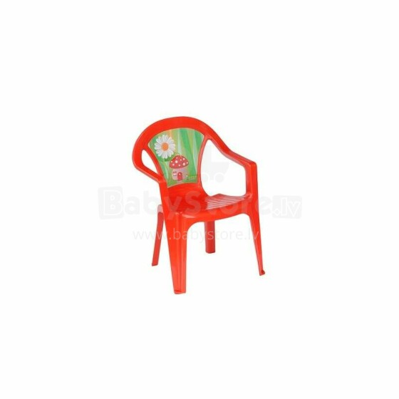 3toysm Art.60281 Plastic chair red kõrge tool