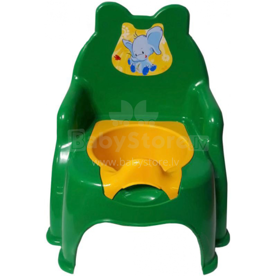 3toysm Art.NC4 Baby potty Elephant dark green Maksimāli komfortābls bērnu podiņš