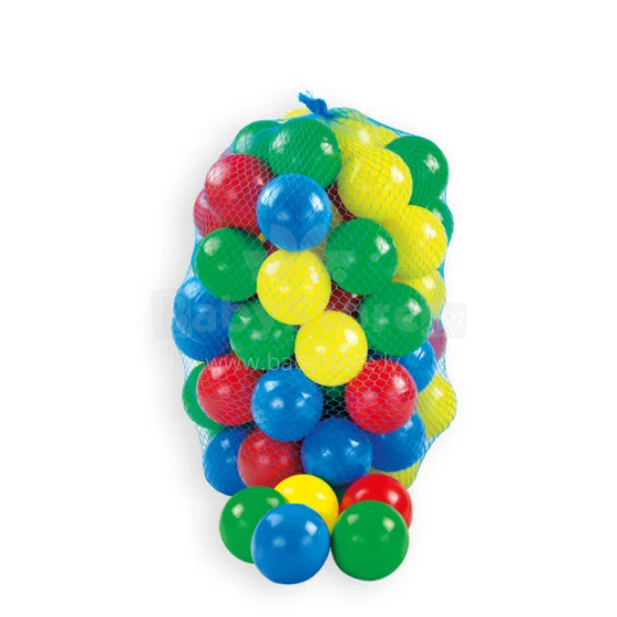 3toysm Art.10964 Playballs 100 pcs in net 60 mm  Pазноцветные развивающие мячики 100 шт