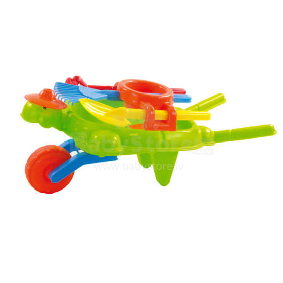 3toysm Art.5371 Turtle wheelbarrow + garden set green