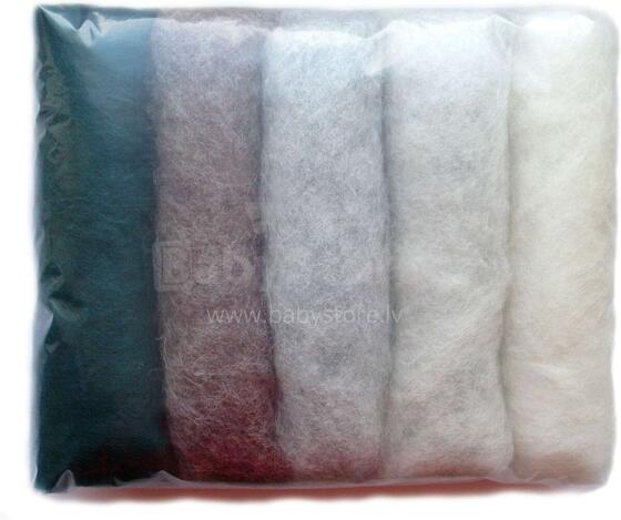 Wool Felt Art.VKMIX22-50  Vilnas Karsums 5 gab.(50gr.)
