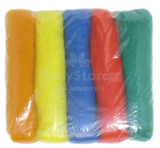 Wool Felt Art.VKMIX26-50  Vilnas Karsums 5 gab.(50gr.)