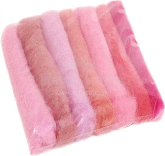 Wool Felt Art.VKMIX1-75 Шерсть разноцветная для Сухого и Мокрого валяния,6 шт.(75г)