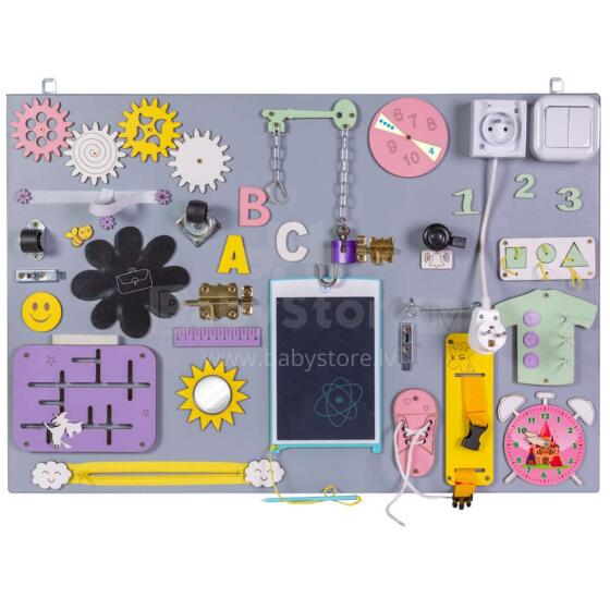 3toysm MONTESSORI  Busy Board Art.MT12 koka rotaļlieta 75x50