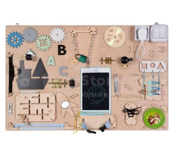 3toysm MONTESSORI  Busy Board Art.MT13 Развивающая доска 75x50