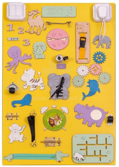 3toysm MONTESSORI  Zoo Art.MT18 Развивающая доска 50x75
