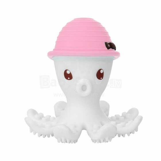 Mombella Octopus Teether Toy  Art.P8077-1 Pink Прорезыватель для зубов Осьминог