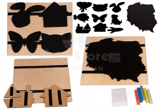 3toysm Shapes board Draw and color Art.KR01  Zīmēšanas tāfele