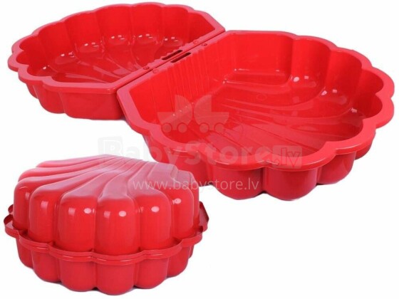 3toysm Art.61059 Sandpit Shell Twins red -  crab in the bottom