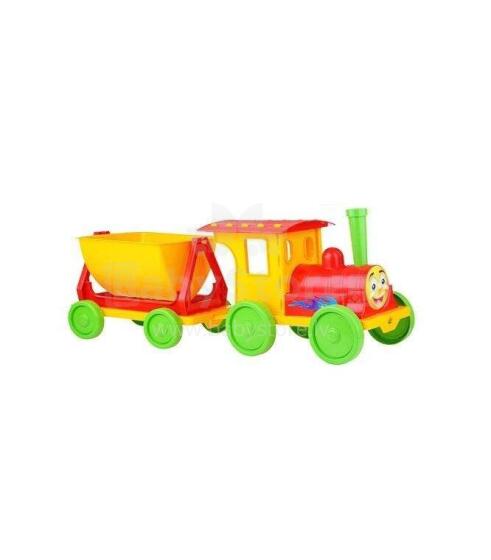 3toysm Art.13115 A train with wagon red Vilciens ar piekabi