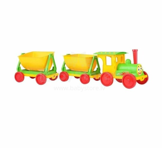 3toysm Art.13118 A train with wagon green Поезд с прицепом