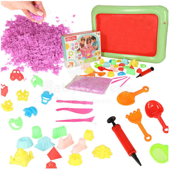 Ikonka Art.KX4768 Kinetic sand in a box 1kg sandbox 27el.