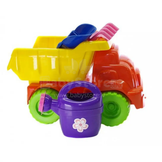 3toysm Art.ZP3 Toy car with sand kit red Игрушечный автомобиль с песочным набором
