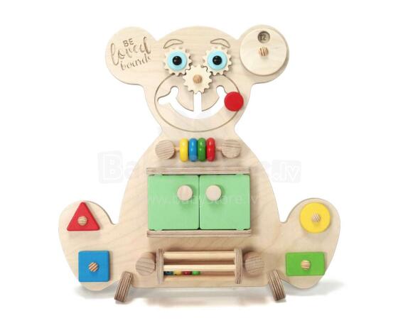Beloved Boards Art.BBO002 Green Izglītojošais aktivitāšu dēlis  Lācis