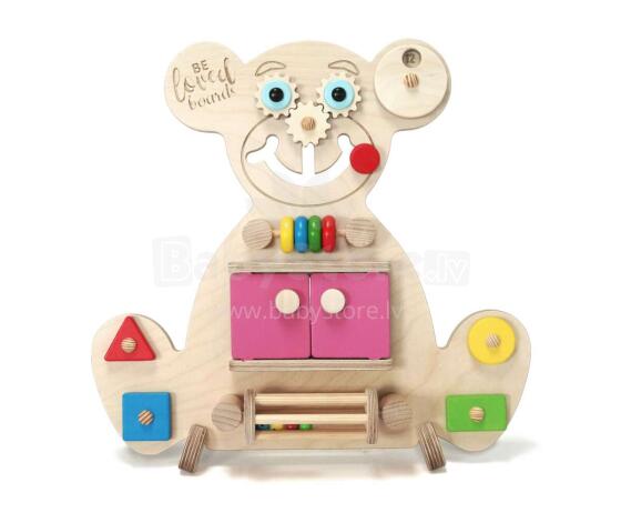 Beloved Boards Art.BBO002 Purple Wooden board for the development of motor skills Bear