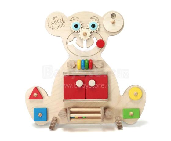 Beloved Boards Art.BBO002 Red Wooden board for the development of motor skills Bear