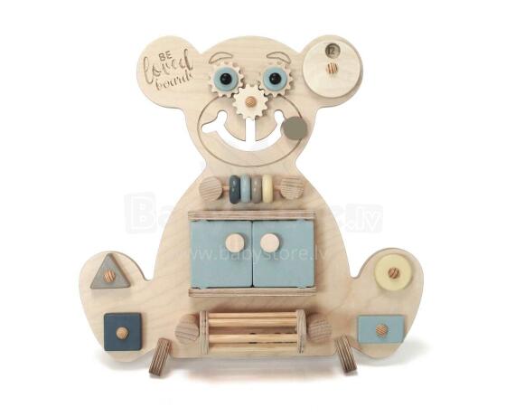 Beloved Boards Art.BBO002 Nordic Blue Wooden board for the development of motor skills Bear