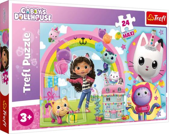 TREFL GABBY´S DOLLHOUSE Maxi Пазл Кукольный домик Габби, 24 шт.