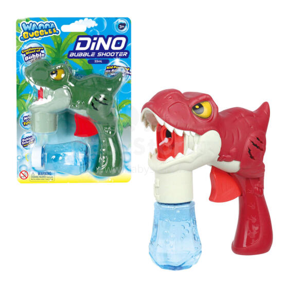 Bubble Dino  Art.20-307 Burbuļu pistole, trauciņš un 45ml burbuļi.