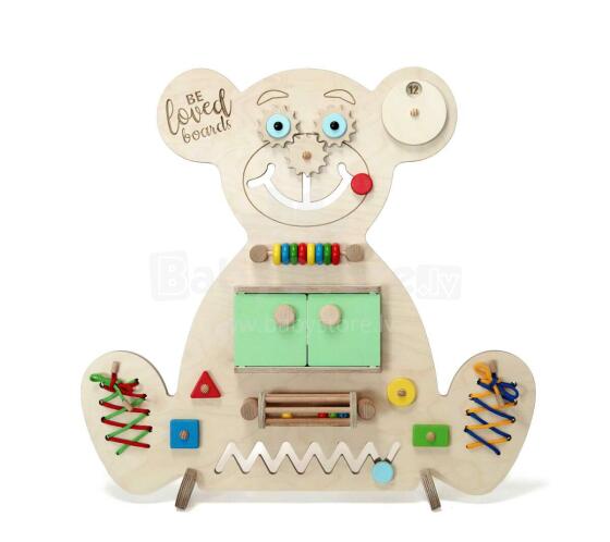 Beloved Boards Art.BBO001 Green Izglītojošais aktivitāšu dēlis  Lācis