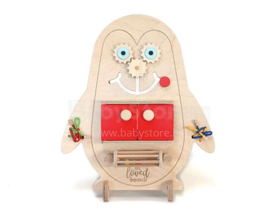 Beloved Boards Art.BBO004 Red Izglītojošais aktivitāšu dēlis Pingvīns