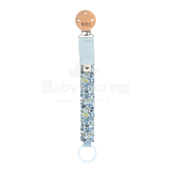 Bibs x Liberty Pacifier Clip Art.152355 Chamomile Lawn Baby Blue Держатель для пустышки