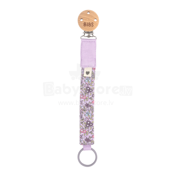 Bibs x Liberty Pacifier Clip Art.152358  Chamomile Lawn Violet Sky