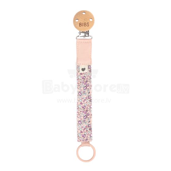 Bibs x Liberty Pacifier Clip Art.152359 Eloise Blush Māneklīša ķēde (Knupja turētājs) ar klipsi