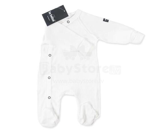 La Bebe™ NO Baby Romper Art. 9-08-30 White Zīdaiņu rāpulīši ar garām piedurknēm