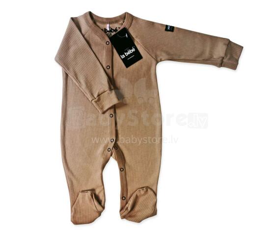 La Bebe™ NO Baby Romper Art. 9-08-33 Cappuccino Zīdaiņu rāpulīši ar garām piedurknēm
