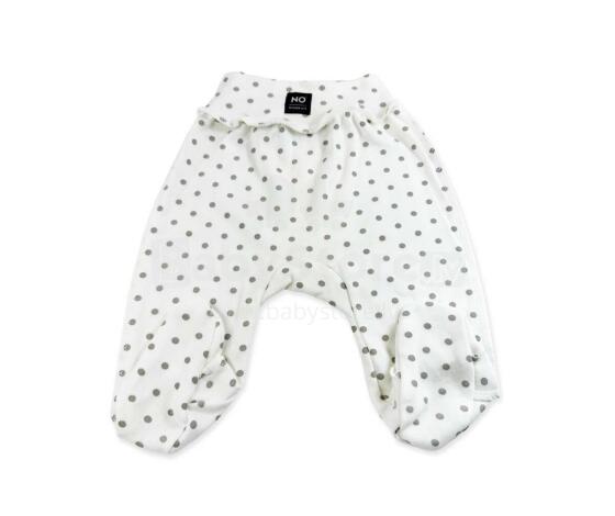 La Bebe™ NO Baby Pants Art. 10-04-23 Dots Zīdaiņu bikses ar plato jostu un pēdiņam no kokvilnas