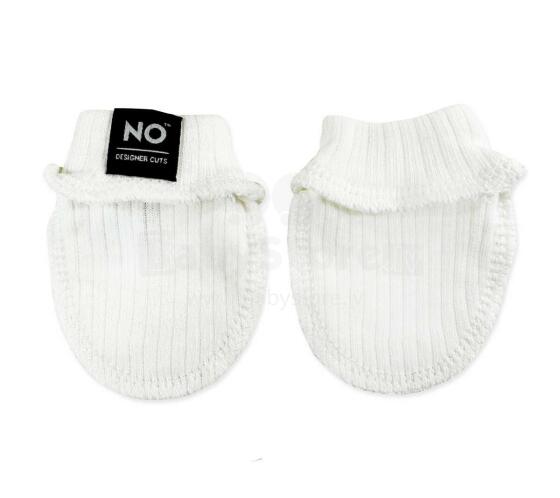 La Bebe™ NO Baby Mittens Art. 9-02-30 White Bērnu dūraiņi no mīkstas kokvilnas