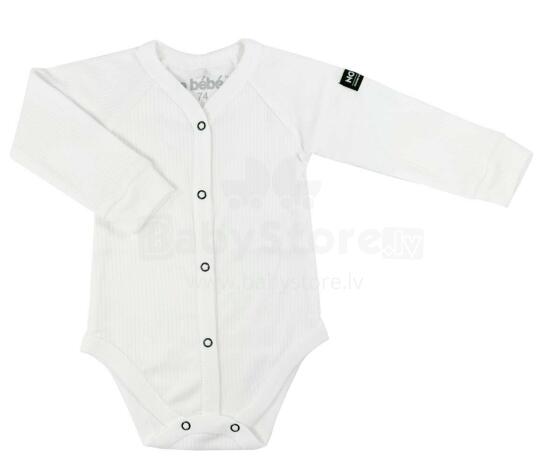 La Bebe™ NO Baby Body Art. 9-10-31 White Бодик из 100% мягкого хлопка с длинным рукавом
