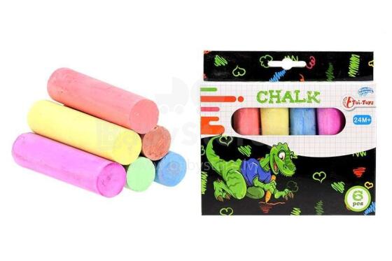 Toi Toys Chalk Art.45-61035 Krāsainie klasiskie kritiņi, 6gb.