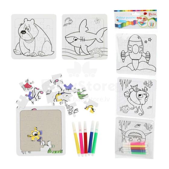 Toi Toys Puzzle Art.45-51226Z Детский пазл -раскраска 2 в 1