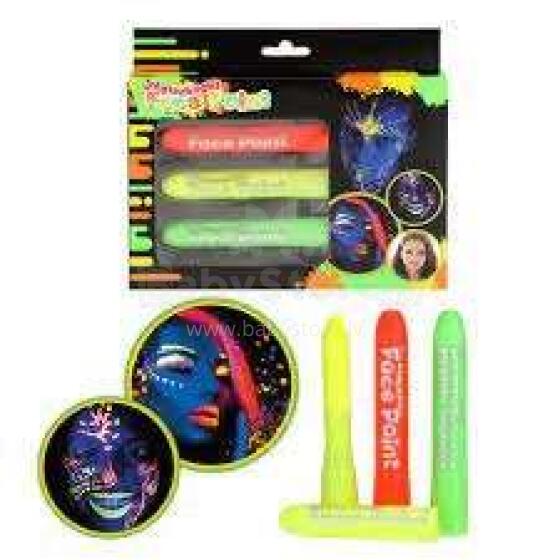 Toi Toys Face Paint Art.45-45010A Мелки для лица, 3 шт (светятся в темноте)