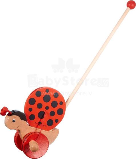 Goki Push-along animal Ladybird Florah Art.54950 Wooden toy roller