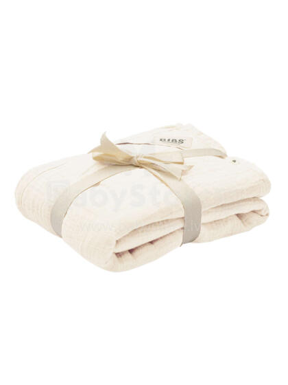 BIBS Muslin Cloth 2-pack Art.152804 Ivory - Dabīgas kokvilnas autiņš 120х120 см
